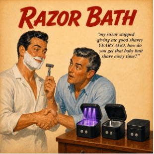 Razor Bath - Anti Rust & Dull Ultra Sonic Cleaner - WRAYDOM