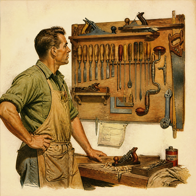 The Carpenter Maintains The Tools